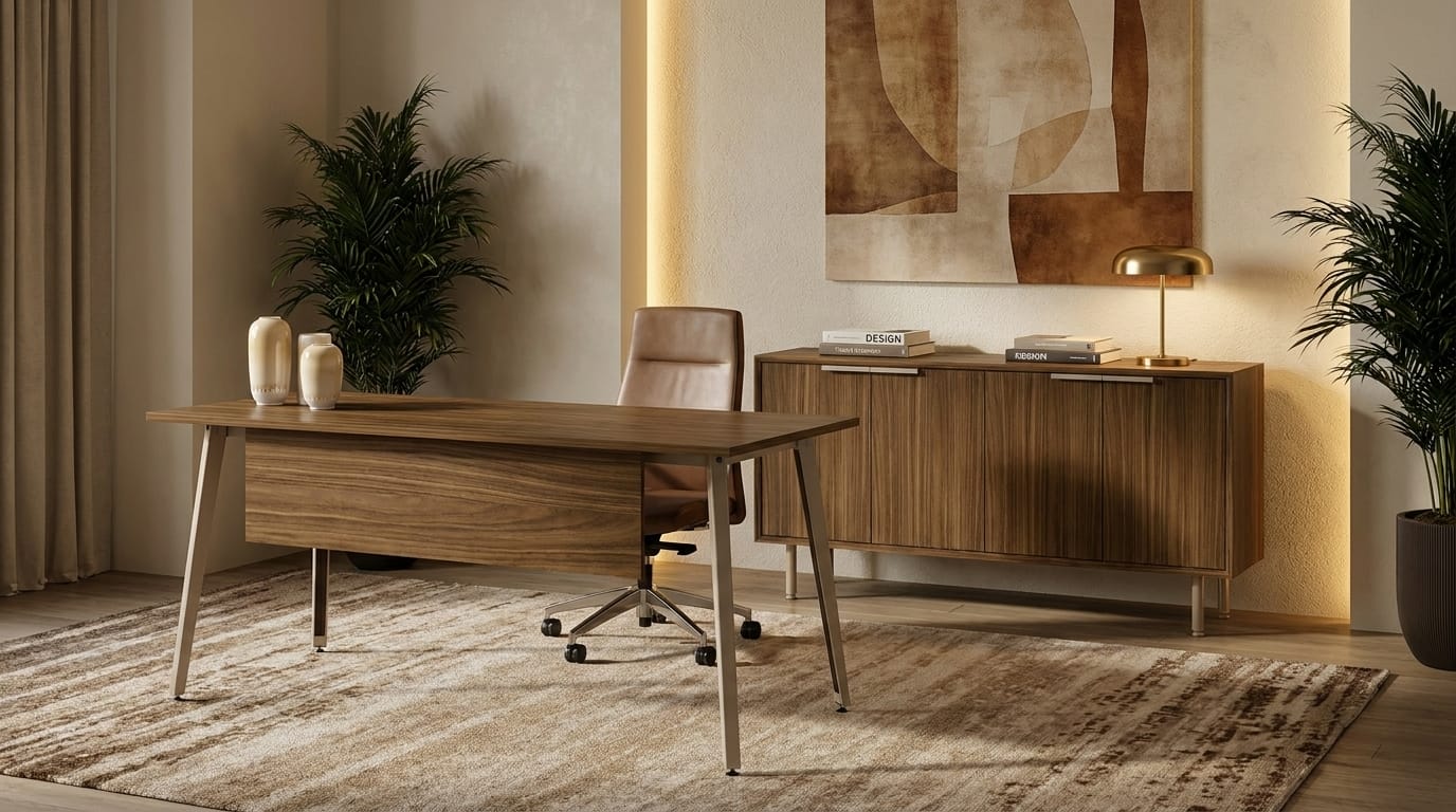 Schreibtisch Sideboard Büro Set Arbeitszimmer Möbel Modern