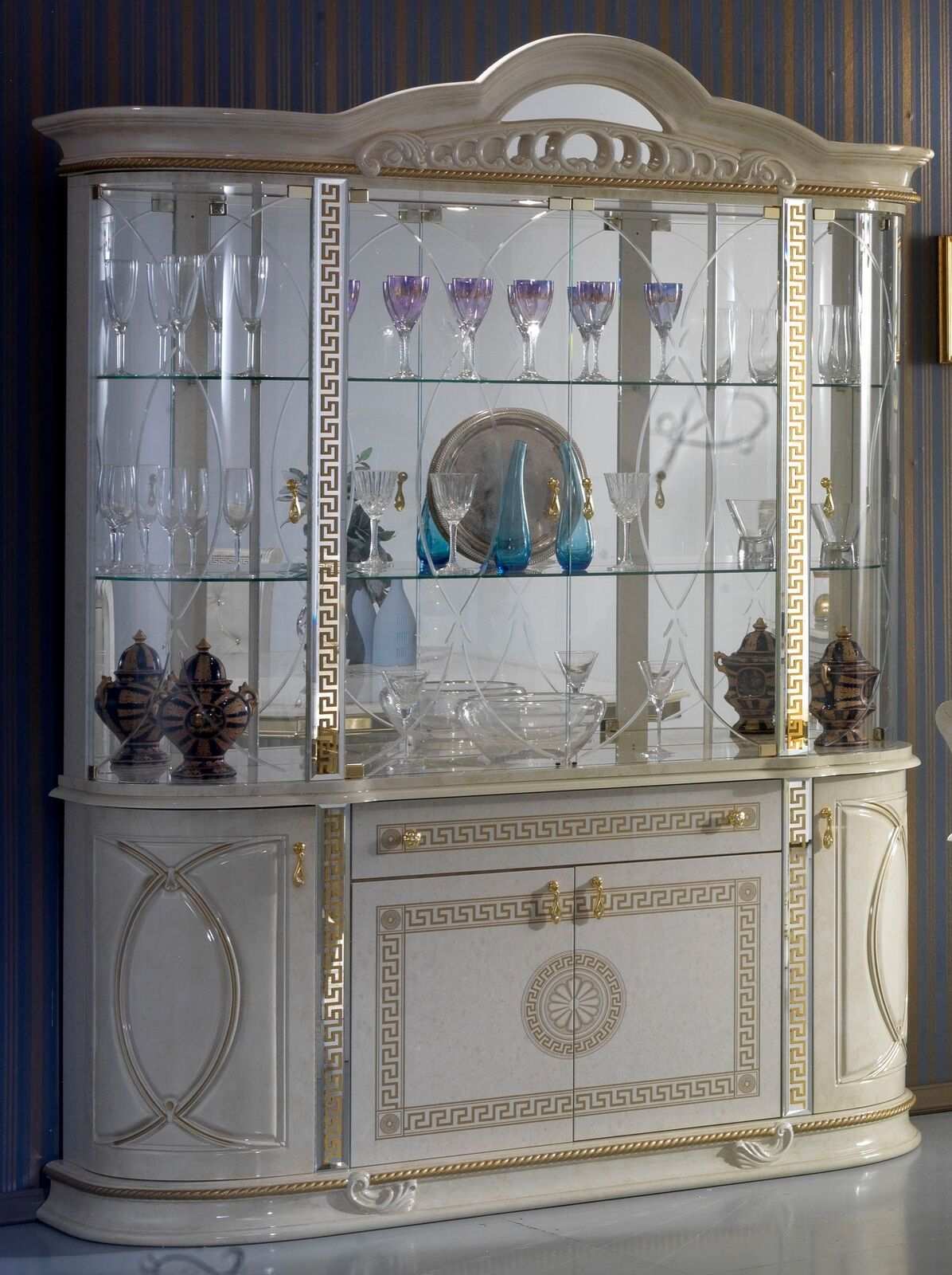 Wohnzimmer Schrank Klassische Vitrine Vitrinenschrank Vitrinen Schränke