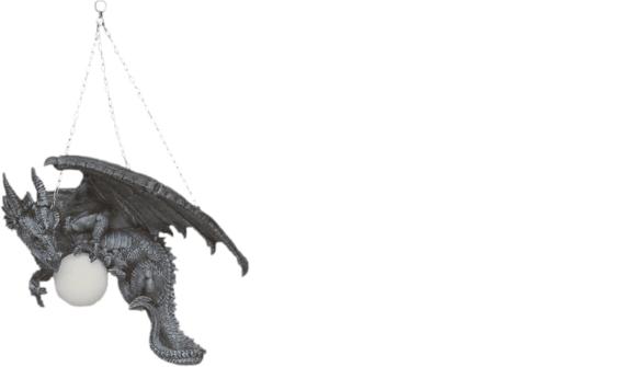 Lampe Drachenfigur Gragol Hänge Leuchte Gothik Leuchten Decken Lampen