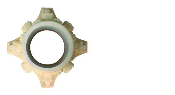 Säulen Umrandung Stand Rund Runder Fuß Antik Stil Stütze Säule Kreisform