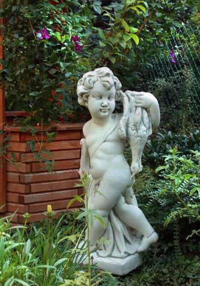 GARTENFIGUR STEINFIGUR FIGUR GARTEN SKULPTUR STEINGUSS FROSTFEST