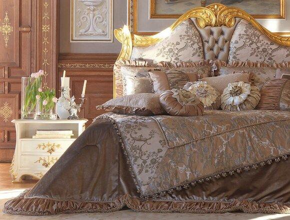 Chesterfield Bett Kopfteil Betten Polsterung Hotel Italienische Möbel Gold Samt