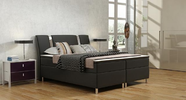 Polsterbett Lederbett Bett Boxspringbett BOX1 - 160x200 oder 180x200cm