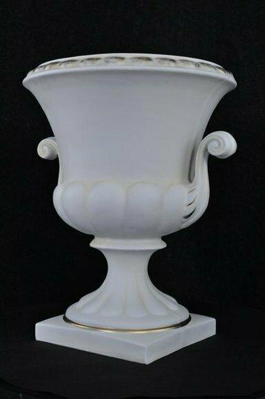 XXL Design Blumen Topf Dekoration Vase Vasen Handarbeit Deko Kelch
