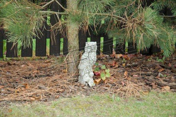 Garten Dekoration Eule Terrasse Stein Figuren Figur Deko Statue Skulptur