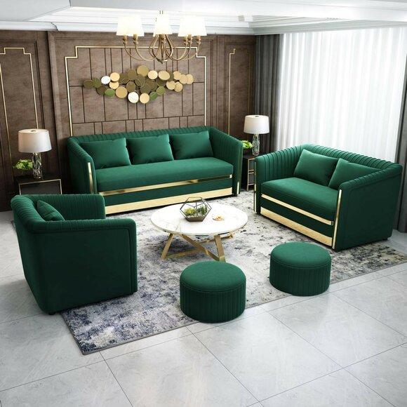 Sofagarnitur Textil Couch Garnituren Design Modern Sofa 3+2+1 Sitzer