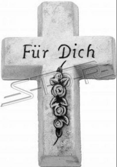 Grabengel Kreuz Grab Deko Grabschmuck Stein Dekoration Statue