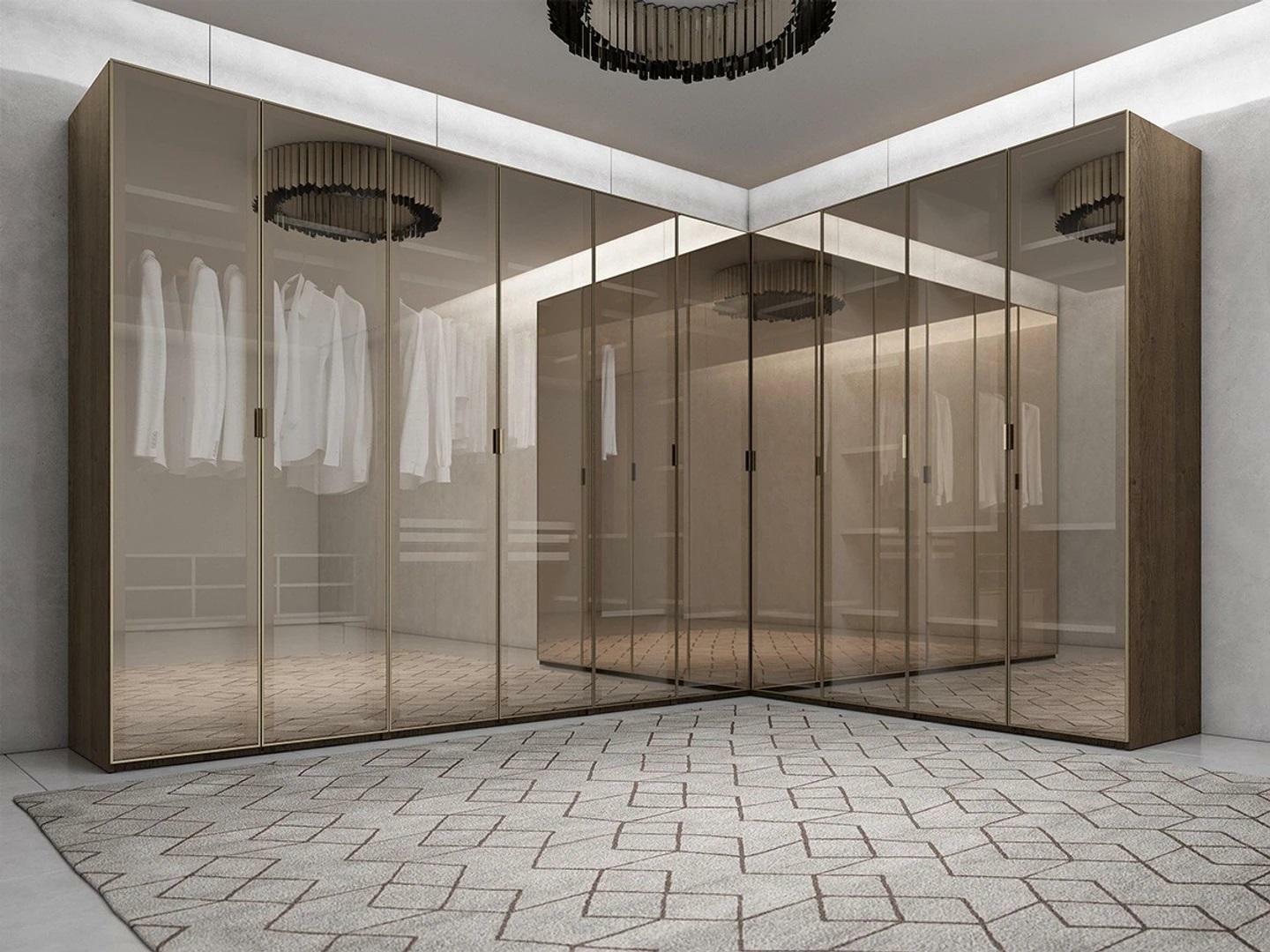 Eckschrank Designer Möbel Schlafzimmer Luxus Einrichtung Eck Garnitur