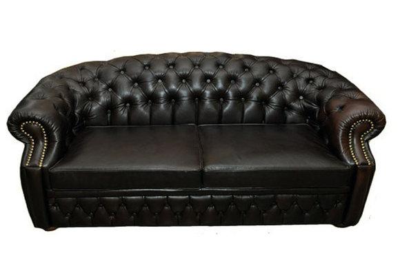 Chesterfield Polster Sofa Couch 3 Sitzer Sofas Ledersofa Textil Neu