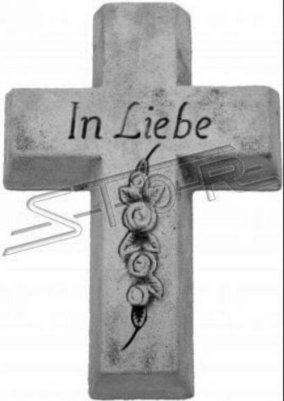 Grabengel Kreuz Grab Deko Grabschmuck Stein Dekoration Statue