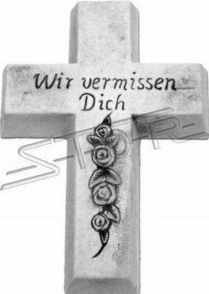 Grabengel Kreuz Schutzengel Grabschmuck Stein Figur Statue Skulpturen