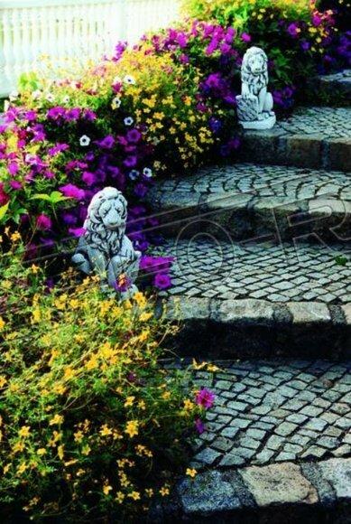 Garten Dekoration Löwe Statue Skulptur Figuren Skulpturen Designer Figur