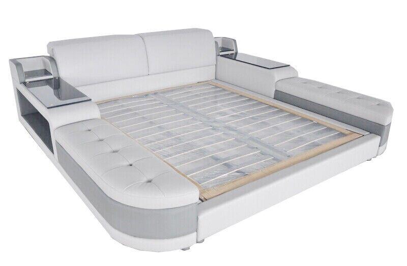 Design Luxus Bett Polster Ehe Hotel Moderne Betten Leder 200x200 Sofort