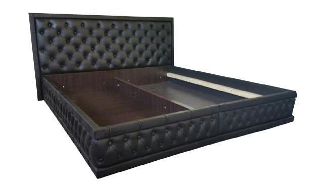 Chesterfield Big XXL Designer Bett Betten Polster Lederbett Doppelbett Sofort