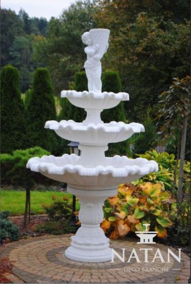 Zierbrunnen Springbrunnen Skulptur Brunnen Deko Garten Fontaine Teich
