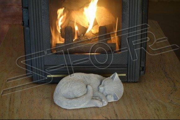 Garten Dekoration Katze Terrasse Stein Figuren Figur Deko Statue Skulptur