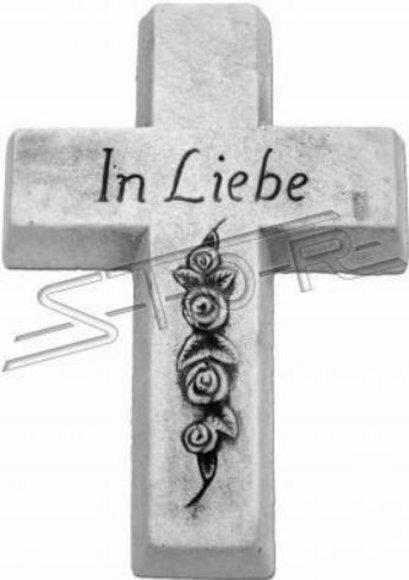 Grabengel Kreuz Schutzengel Grabschmuck Stein Dekoration Figur Statue