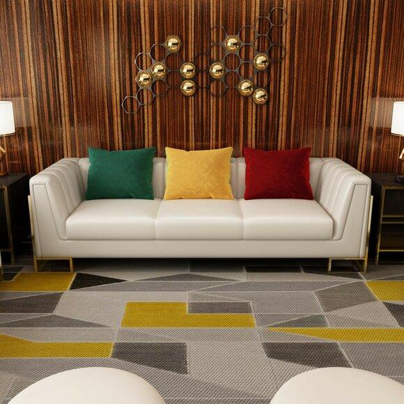 Sofa 3 Sitzer Leder Sofas Couch Polster Garnitur Sofagarnitur Moderne