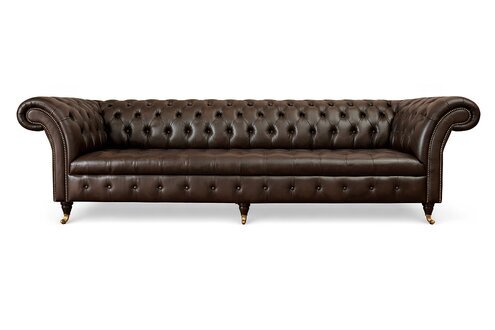 xxl Big Sofa Couch Chesterfield 265cm Polster Sofas 4 Sitzer 100% Leder Sofort