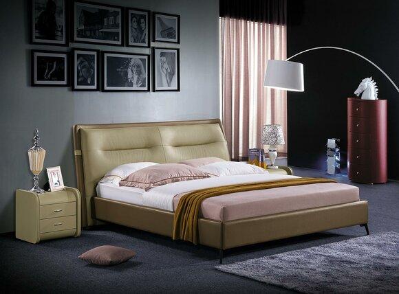 Lederbett Doppelbett Schlafzimmer Samt Betten Bettgestell Nachttisch 3tlg Set