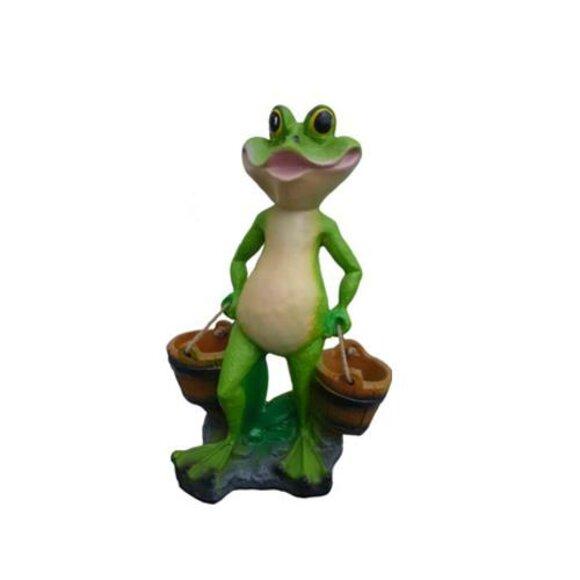 Modern Design Frosch Tier Garten aus 43 cm Dekoration Deko Skulptur