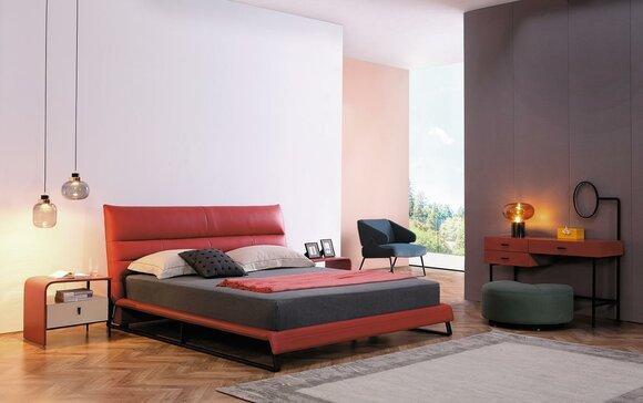 Bett Polster Design Luxus Doppel Hotel Betten Schlaf Zimmer Leder