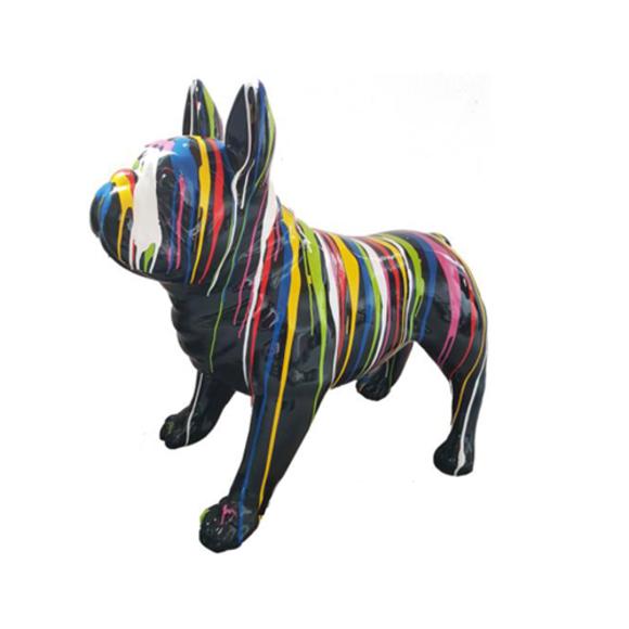 Abstrakte Figur Kunst Hund Skulptur Deko Design Statuen bunt Statue