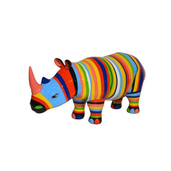 Abstrakte Figur Statue Nashorn Design Skulptur Deko Garten 175cm Neu