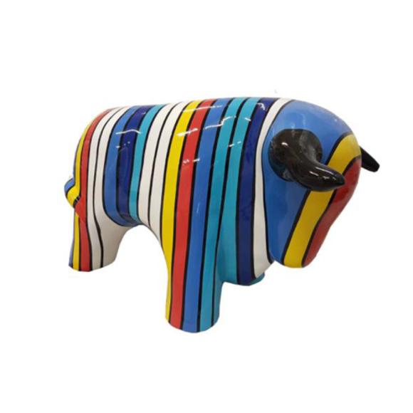 Abstrakt Büffel Figur Statue Skulptur Deko Garten Design Statuen Dekoration