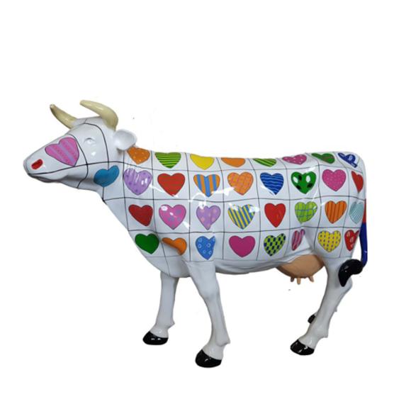 Bunt Bemalte Figur Statue Pferd Skulptur Deko Garten Design 147x210m