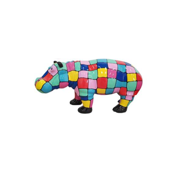 Design Dekoration Figur Nilpferd aus Kunststoff Garten Skulptur Statuen