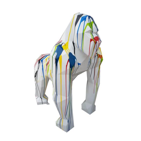 Moderne Gorilla Skulptur Figur Garten Designer Statuen Deko Plastik