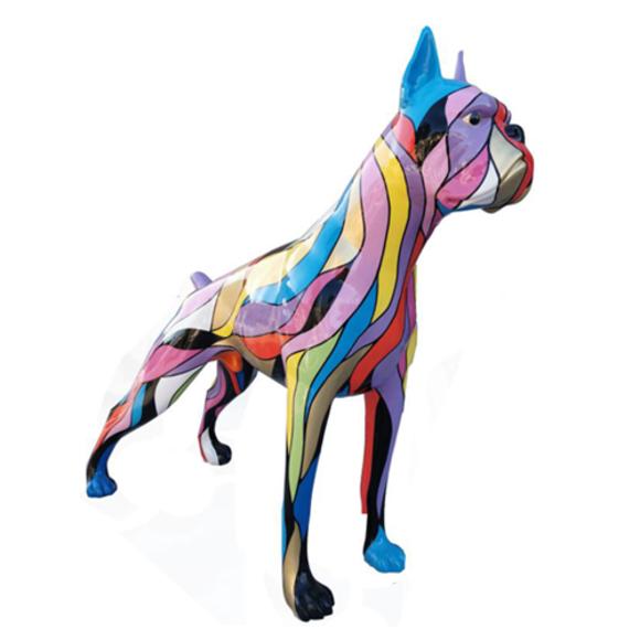 Design Figur Hund aus Kunststoff Garten Dekoration Skulptur Statuen
