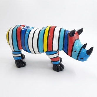 Abstrakt Nashorn Figur Statue Skulptur Deko Garten Design Statuen