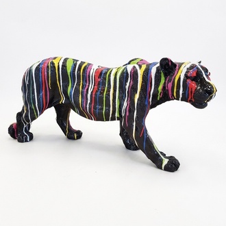 Abstrakt Tiger Figur Statue Skulptur Deko Garten Design Statuen Dekoration