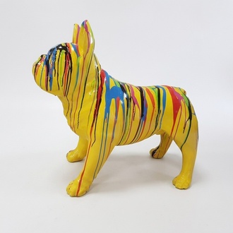 Abstrakte Figur Kunst Hund Skulptur Deko Design Statuen bunt Statue