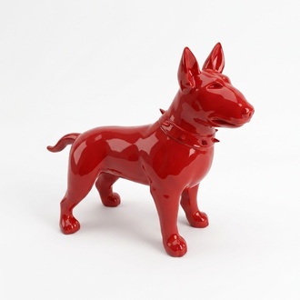 Abstrakte Figur Kunst Hund Skulptur Deko Design Statuen bunt Statue
