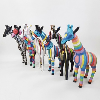 Abstrakte Figur Statue Giraffe Skulptur Deko Garten Design 115cm Statue