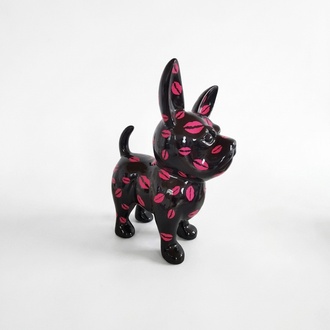 Abstrakter Hund Figur Statue Skulptur Deko Garten Design Statue XXL