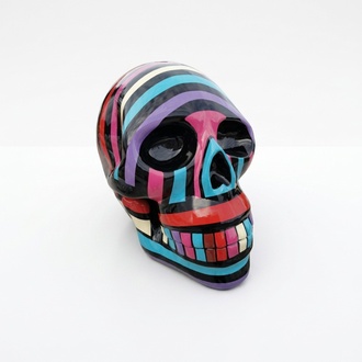 Abstrakter Schädel Scull Totenkopf Figur Statue 66cm XXL Figuren Skulptur