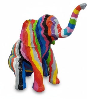 Abstrakter Elefant Deko Figur Statue Skulptur 140cm Figuren Statuen Skulpturen