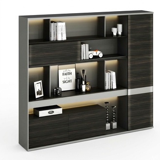 Aktenschrank Bücherregal Büro modern Holz Metall Stauraum