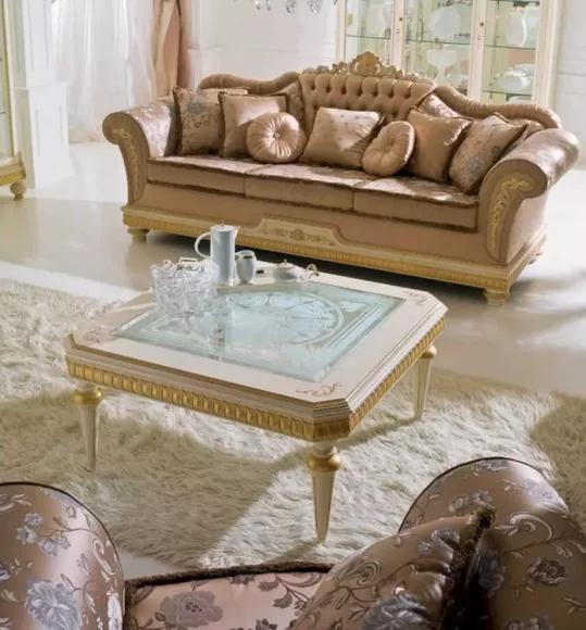 Couchtisch Beistelltisch Tisch Holz Wohnzimmer Möbel Beige Tische