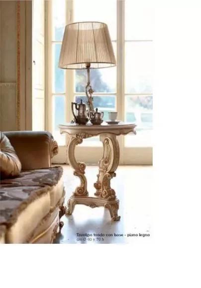 Beistelltisch Couchtisch Tisch Wohnzimmer Möbel Beige Holz Tische Rund