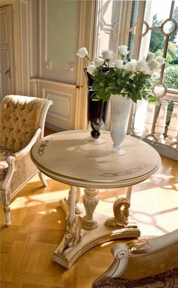 Couchtisch Beistelltisch Tisch Wohnzimmer Möbel Beige Holz Tische Rund