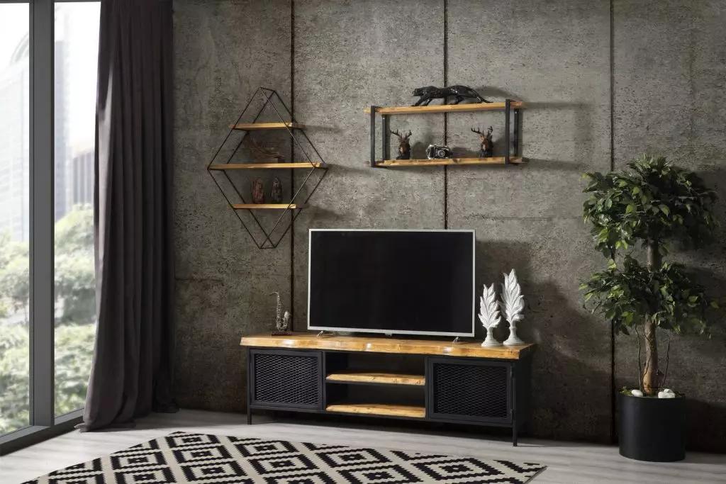 Pionierzeit Möbel Schrank Sideboard Holz rtv Lowboard Regal 3tlg. Set