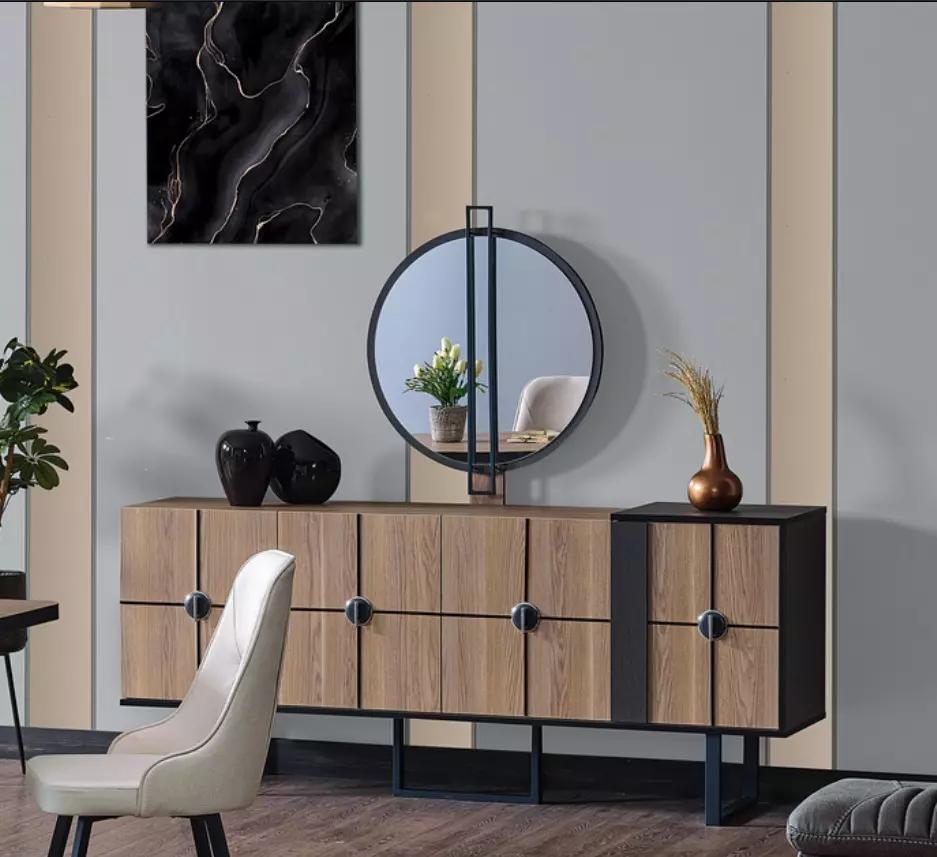 Sideboard Anrichte mit Spiegel Luxus Garnitur Kommode Kommoden 193cm