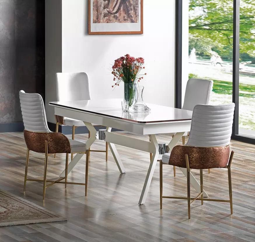 Garnitur Esszimmer Stuhl Set 6x Stühle+Esstisch Luxus Möbel Gruppe
