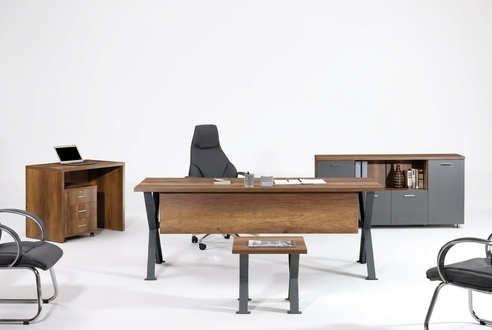 Arbeitszimmer Set Büro Möbel Einrichtung Schreibtisch Sideboard Couchtisch 5tlg.