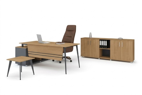 Arbeitszimmer Set Neu Couchtisch Modern Design Eckschreibtisch 3 tlg